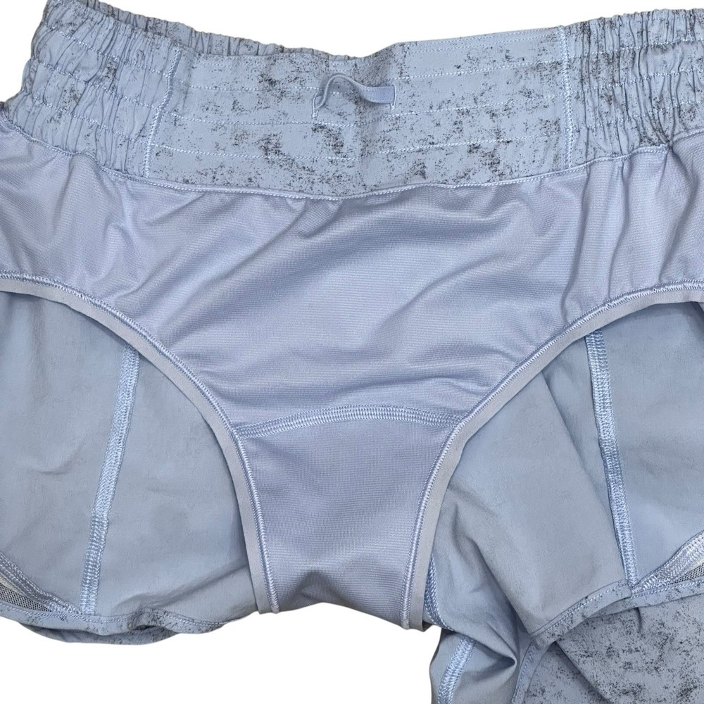 Lululemon Hotty Hot Low Rise Lined Short 2.5" Gravel Dust Pastel Blue Size 6 - Picture 5 of 8